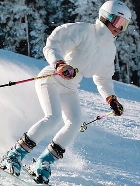 NWOT Free People FP Movement Downhill Diva Ski Snow Suit in White Sz M